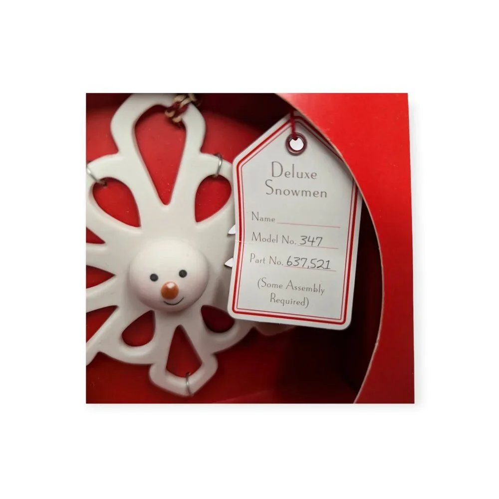 2007 Hallmark Snowman Snowflake Ornament Ceramic-NIB